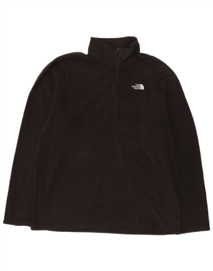 THE NORTH FACE Pull polaire à col zippé pour homme Large Noir Polyester