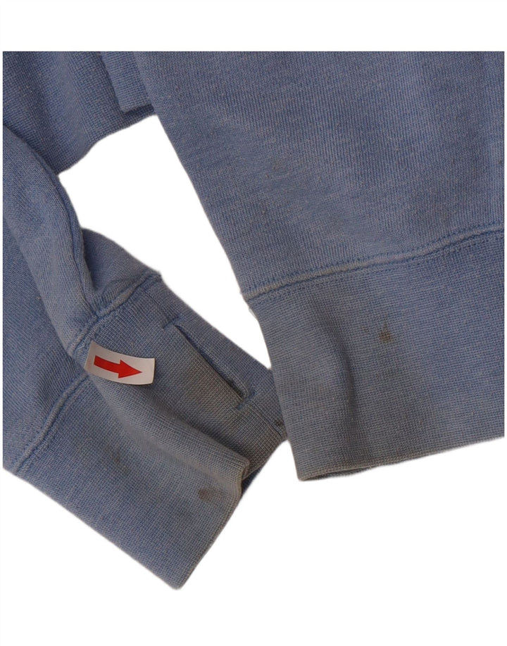 Hurley Pull à capuche graphique surdimensionné pour femme UK 10 Petit Bleu Coton