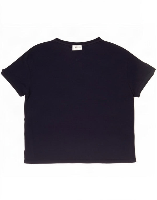 Tommy Hilfiger T-shirt graphique pour femme UK 18 XL Bleu marine Coton