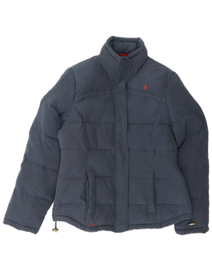 Joules Veste matelassée pour femme UK 12 Medium Bleu Marine Polyester