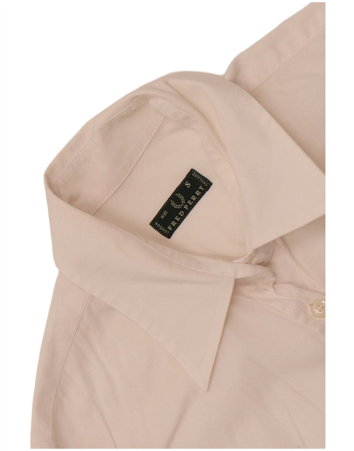Fred Perry Chemise Femme UK 10 Petit Blanc