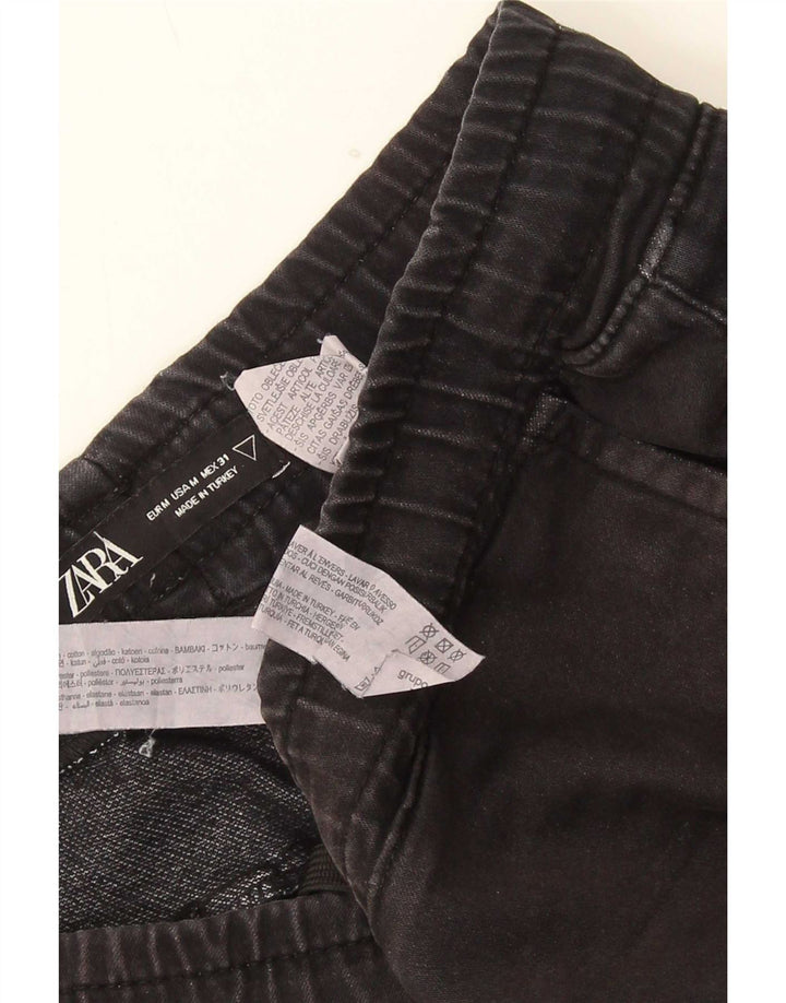 Zara Short Homme Moyen W34 Coton Noir