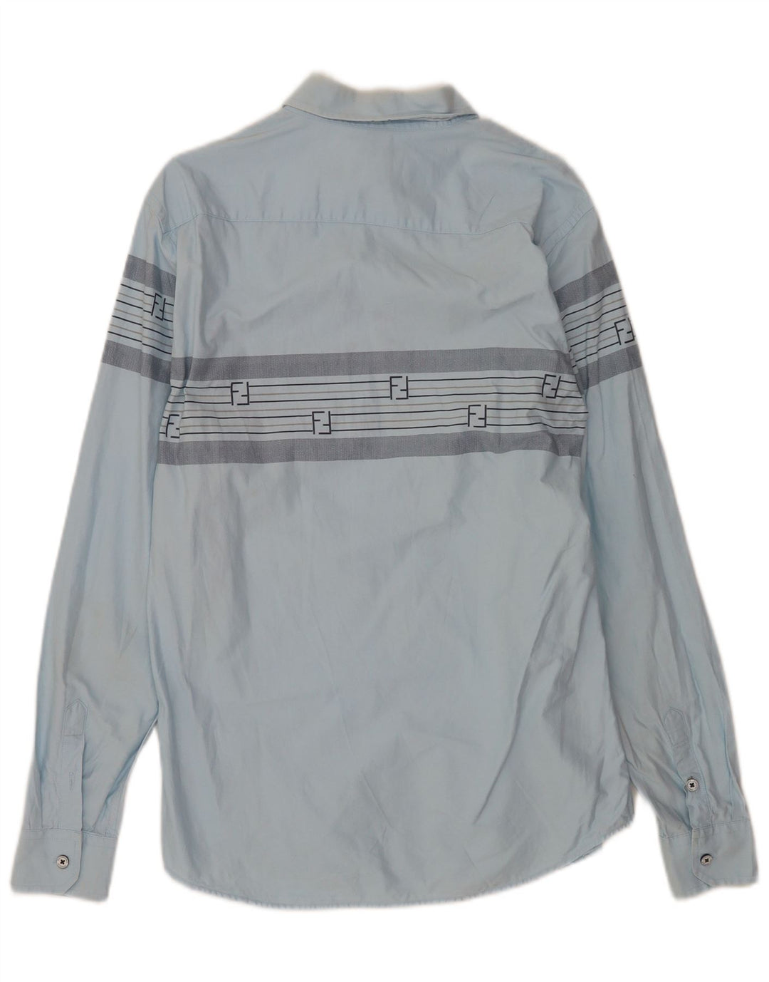 Faconnable Chemise Homme Large Bleu Rayé Coton