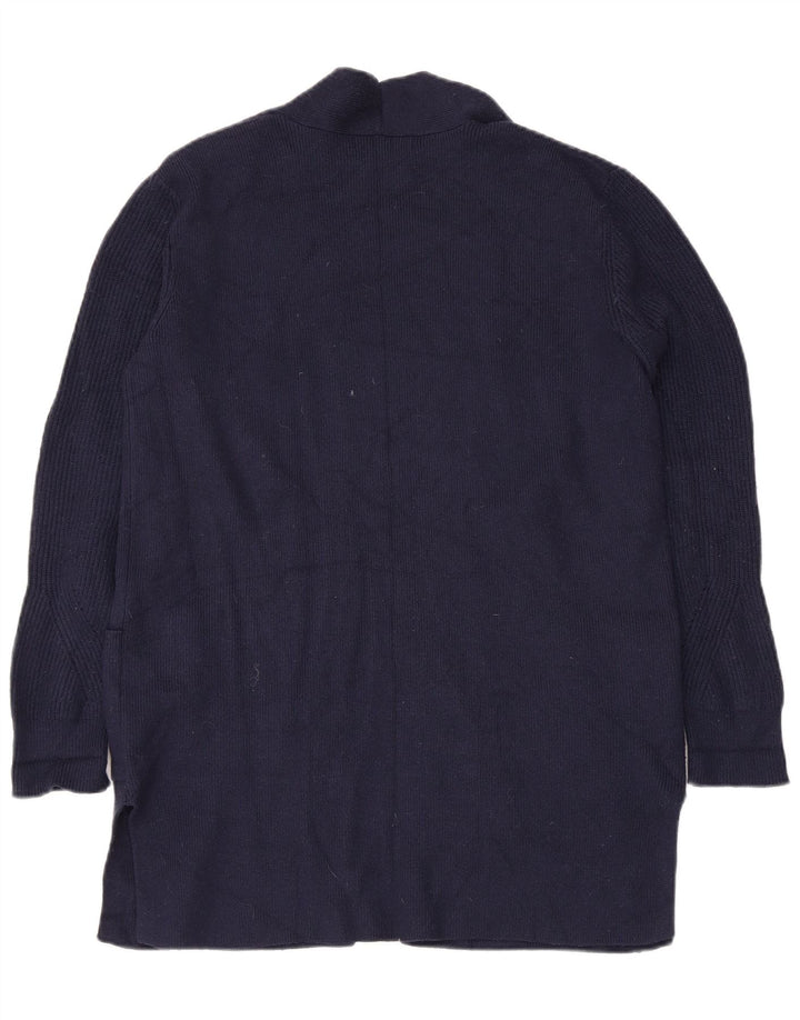 Marks & Spencer Pull cardigan long pour femme UK 12 Bleu marine moyen