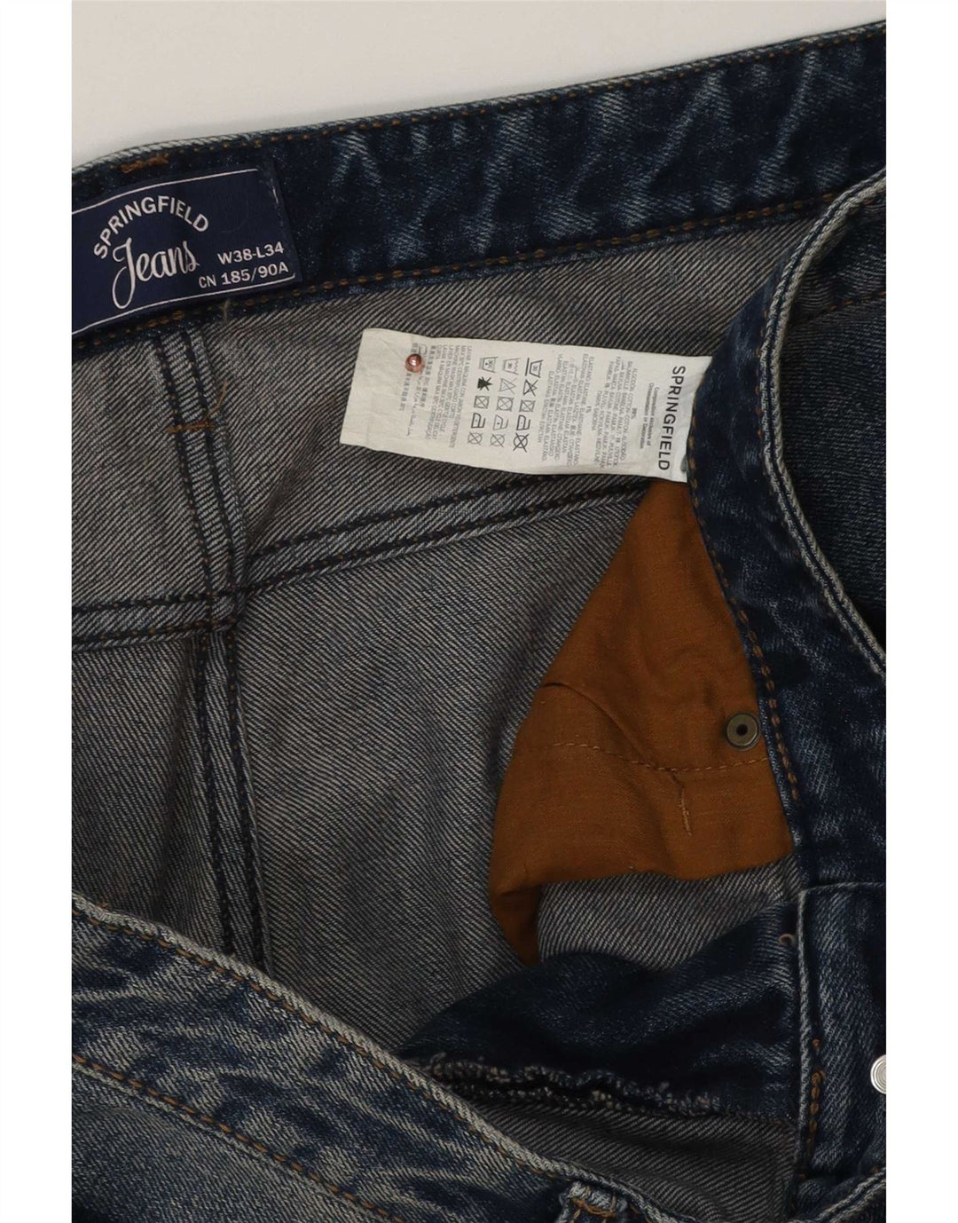 Springfield Jean Slim Homme W38 L34 Bleu Coton