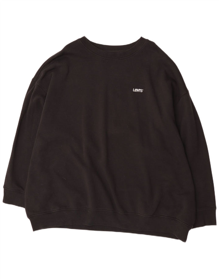 Levi's Sweat-shirt coupe décontractée pour homme, 5XL, noir, coton