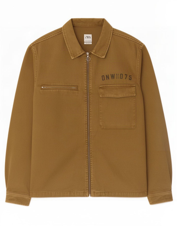 Zara Veste utilitaire coupe décontractée pour homme UK 42 XL Kaki