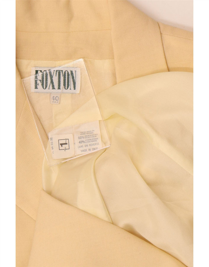 vintage Femme Pardessus IT 40 Petit Acétate Beige