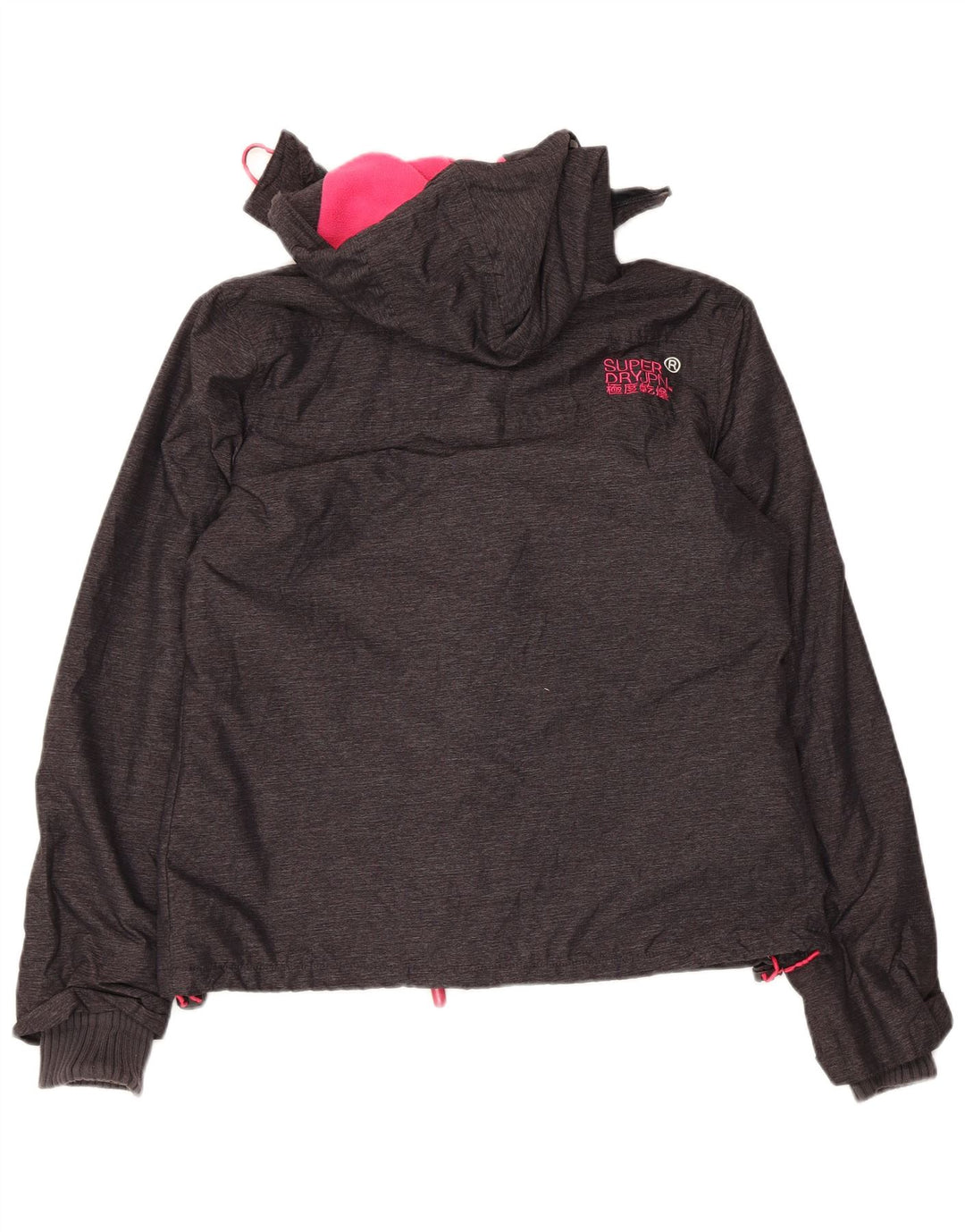 Superdry Veste coupe-vent à capuche Windcheater pour femme UK 16 Large Gris