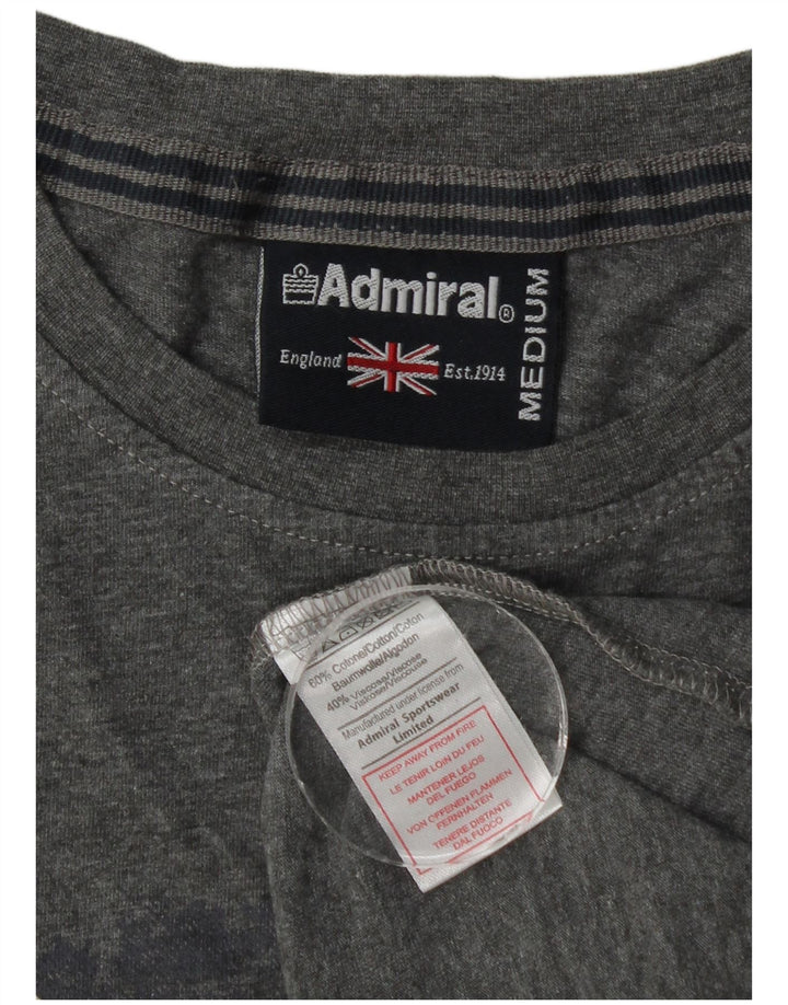 Admiral Haut graphique à manches longues pour homme en coton moucheté gris moyen