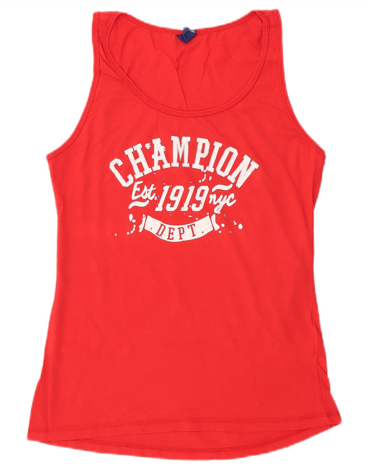 CHAMPION Débardeur graphique pour femme UK 20 2XL Rouge Coton