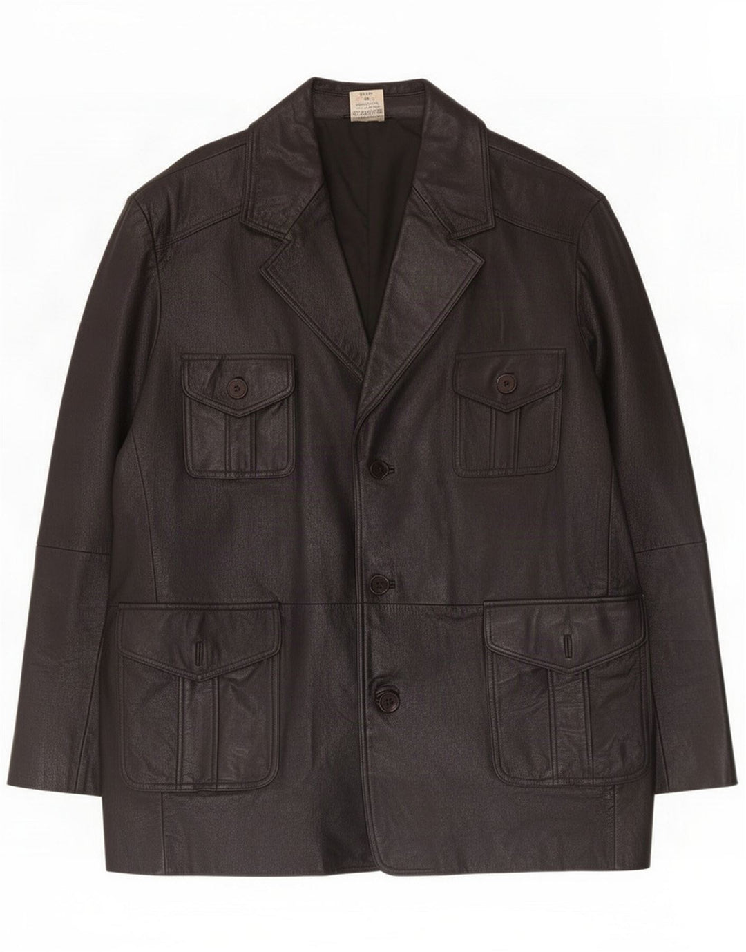 Vintage Veste en cuir pour homme UK 42 XL Noir