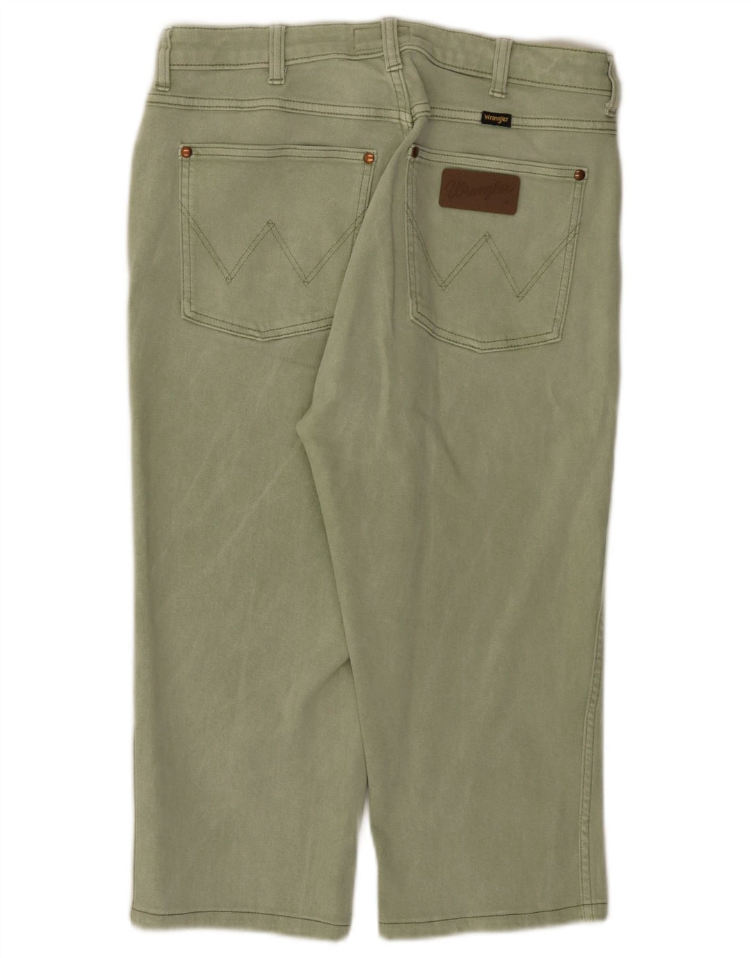 WRANGLER Pantalon décontracté droit femme W30 L27 Vert Coton
