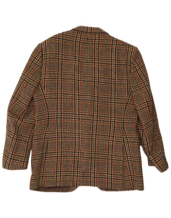 Avant Veste Blazer 2 Boutons Homme IT 54 2XL Laine à Carreaux Marron