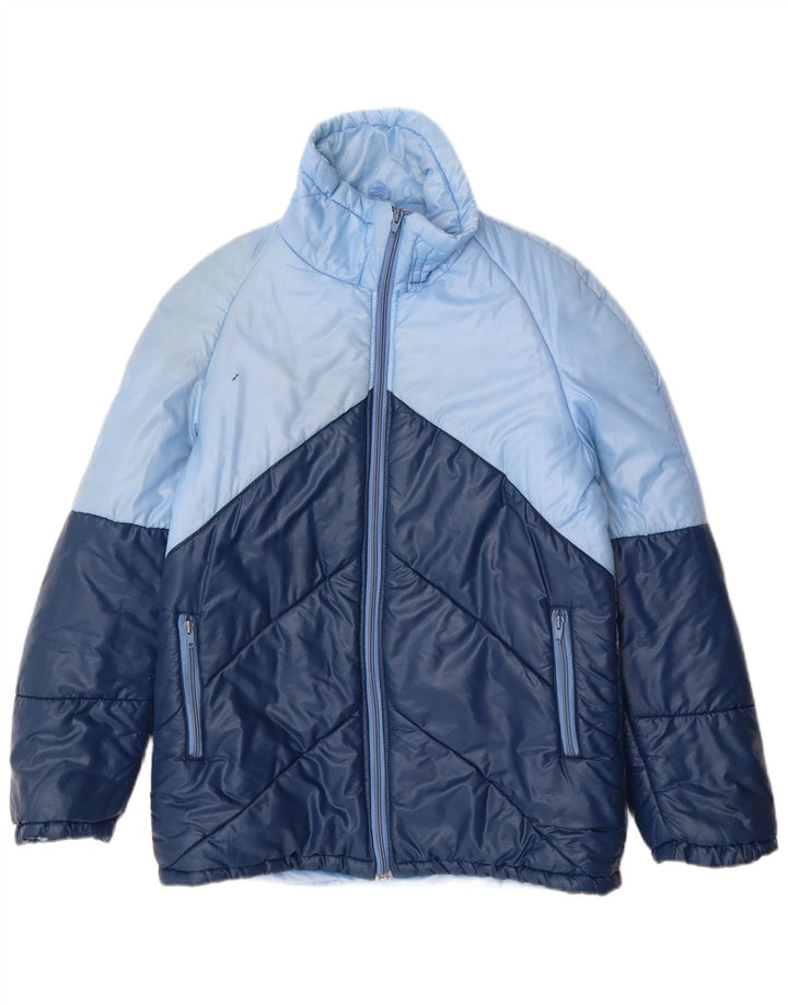 MARILENA Veste matelassée pour homme UK 36 Small Bleu Colorblock