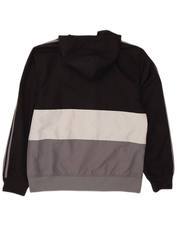 Adidas Veste de survêtement à capuche pour homme Noir moyen Polyester colour block
