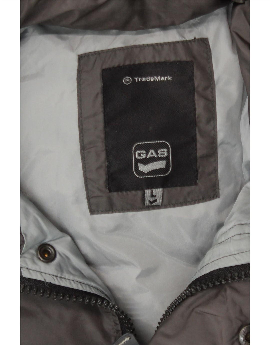 Gas Manteau rembourré à capuche pour homme UK 40 Large Gris