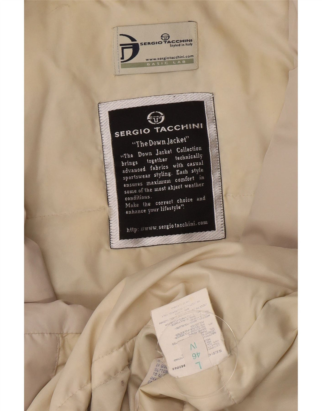 Sergio Tacchini Manteau Rembourré Femme IT 46 Large Beige Polyester