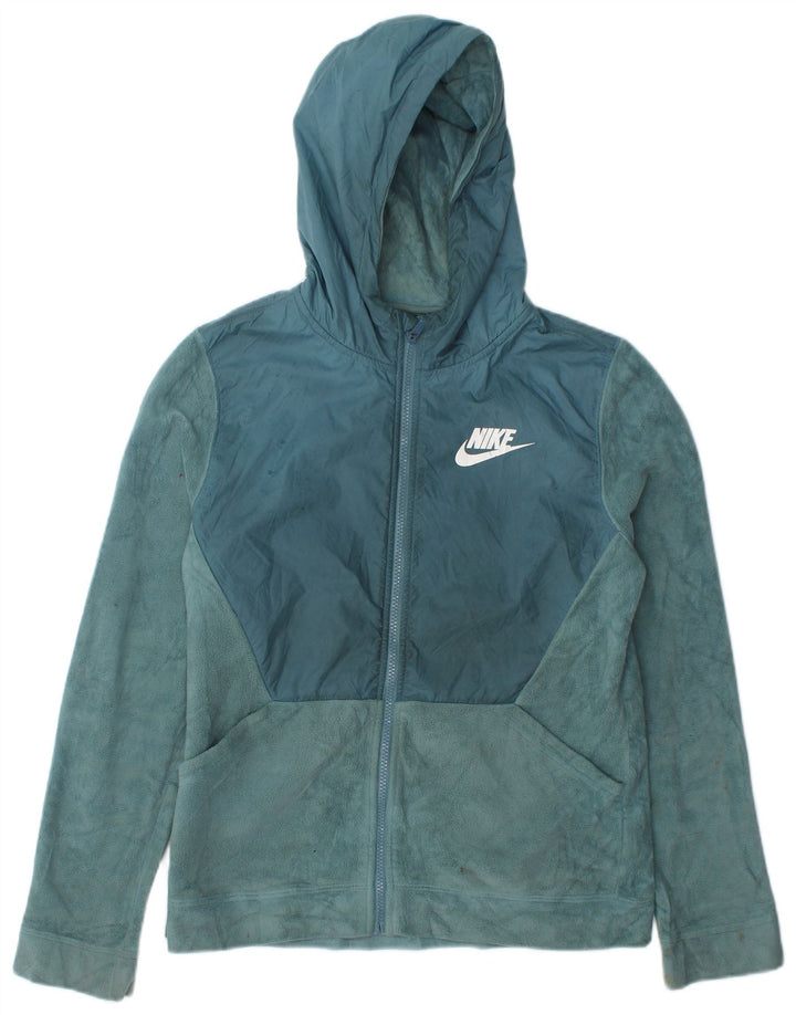 Nike Veste polaire à capuche pour femme UK 18 XL Bleu Polyester