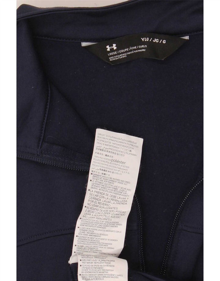 Under Armour Veste de survêtement pour garçon 11-12 ans Bleu marine Taille L