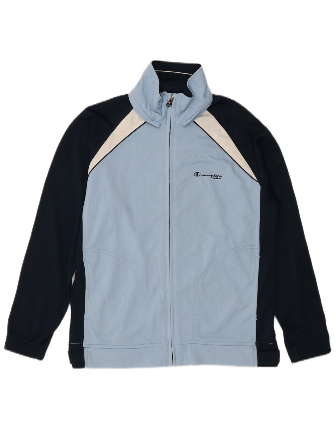 CHAMPION Veste de Survêtement Garçon 11-12 ans Bleu Colorblock Polyester
