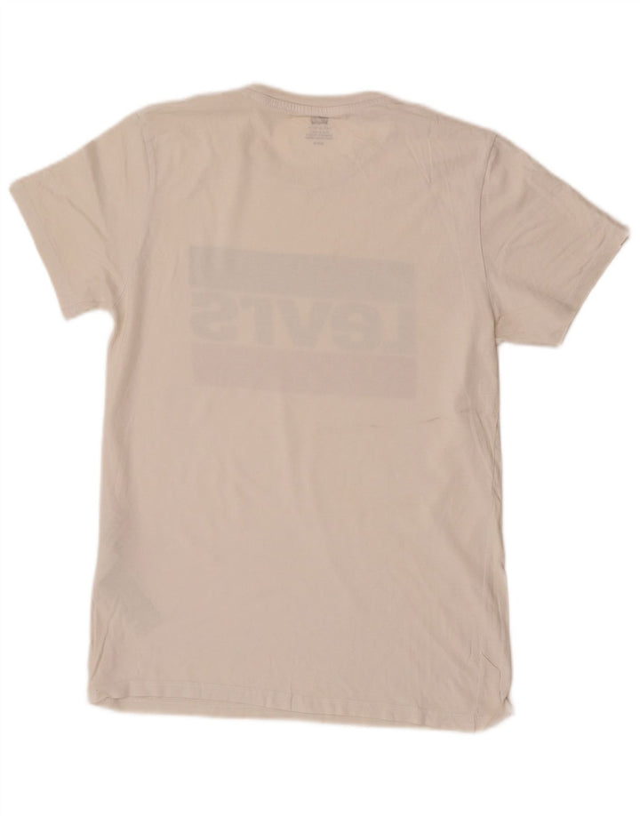Levi's T-Shirt Graphique Top Small Homme Blanc Cassé