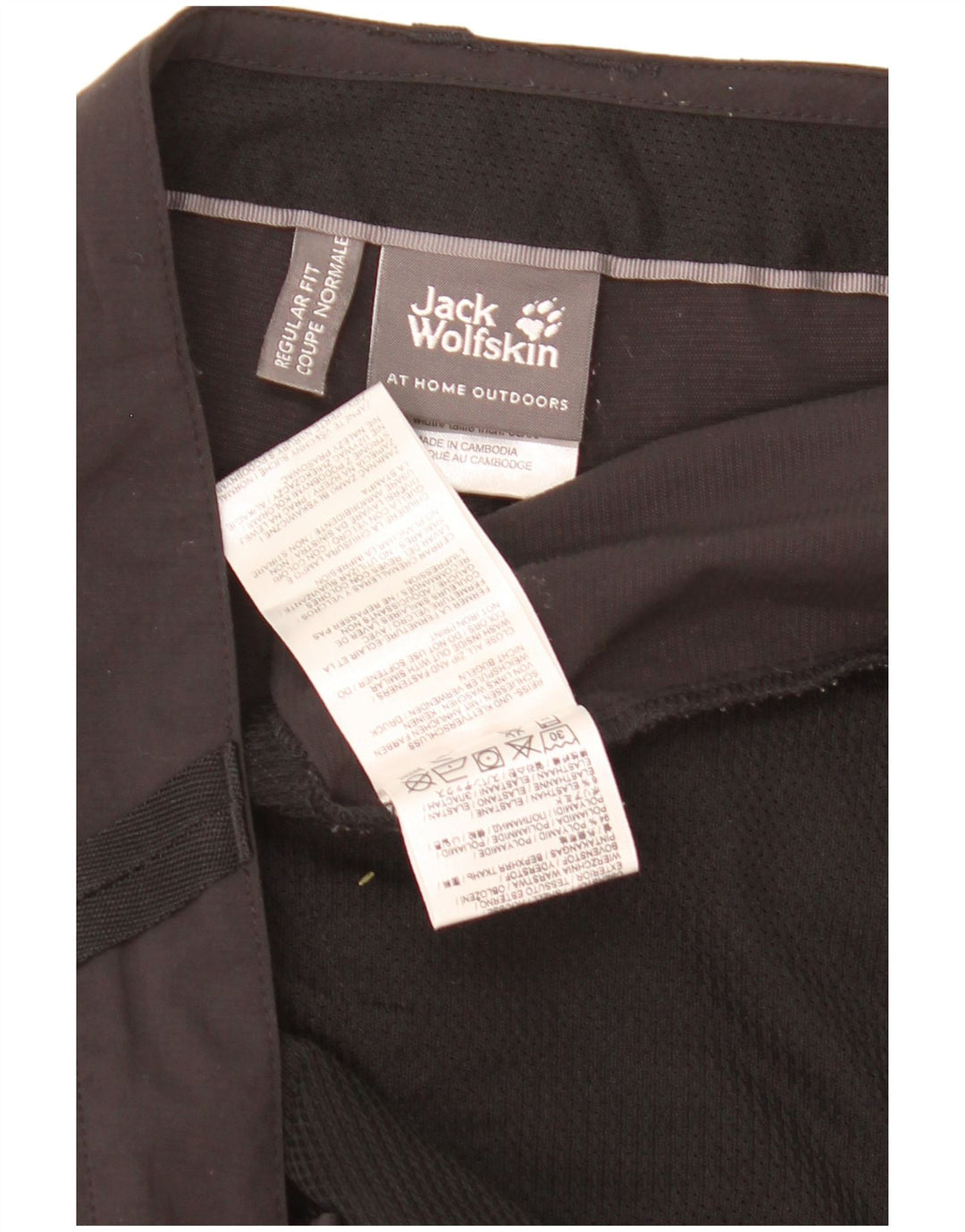 Jack Wolfskin Short Cargo Homme UK 46 XL W40 Noir Polyamide