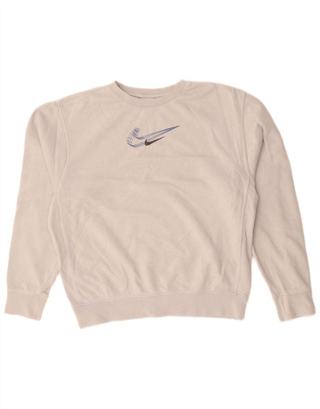 NIKE Sweat-shirt pour femme UK 8 Small Gris Coton