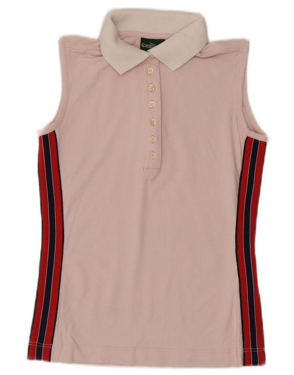 Chervo Polo sans manches pour femme IT 42 Rose moyen Colourblock Sports