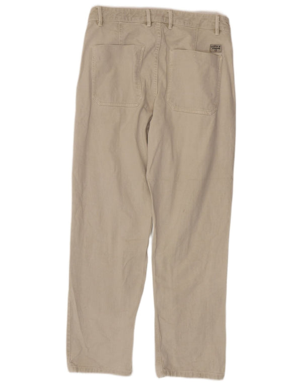 Zara Jean droit homme EU 42 Large W32 L30 coton beige