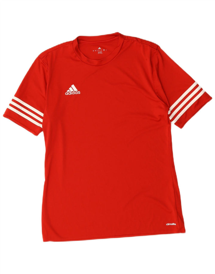 Adidas Homme Climalite T-Shirt Haut Rouge Moyen Polyester
