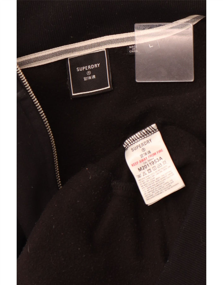 SUPERDRY Veste de Survêtement Homme Large Noir Coton