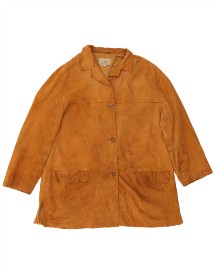 Conbipel Veste Oversize En Daim Femme IT 48 XL Cuir Marron