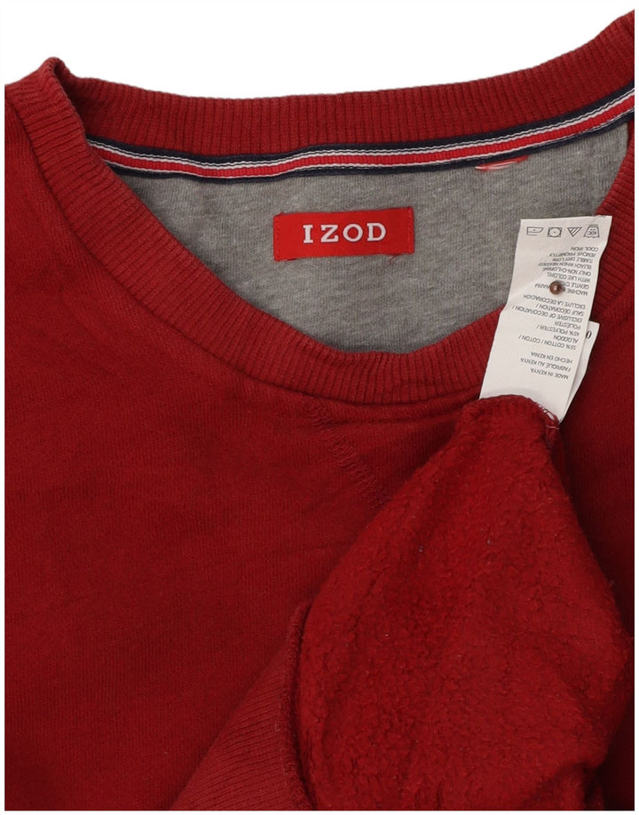 Izod Sweat-shirt pour homme en coton rouge Taille L