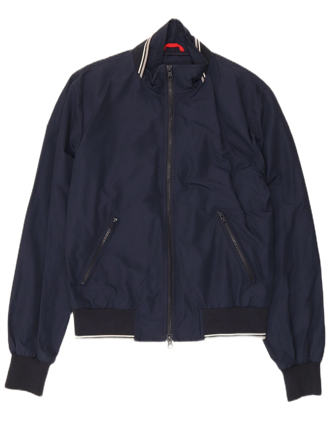 FAY Veste Bomber Homme UK 36 Petit Bleu Marine Coton