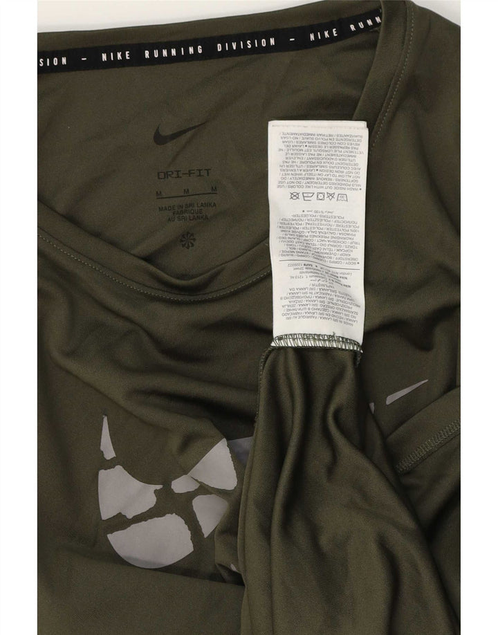 Nike Hommes Running Graphic T-Shirt Top Vert Moyen Polyester Sports