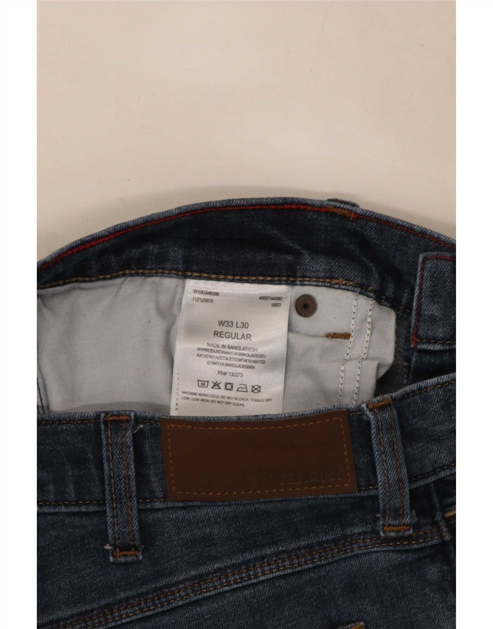 Wrangler Jean droit régulier pour hommes W33 L30 bleu coton