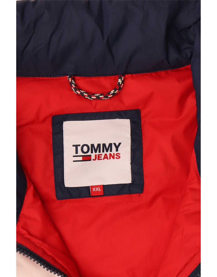 Tommy Hilfiger Veste matelassée pour hommes UK 44 2XL Bleu Colorblock Polyamide