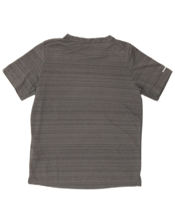 Nike Garçons Dri Fit T-Shirt Top 12-13 ans Grand Gris Rayé Polyester