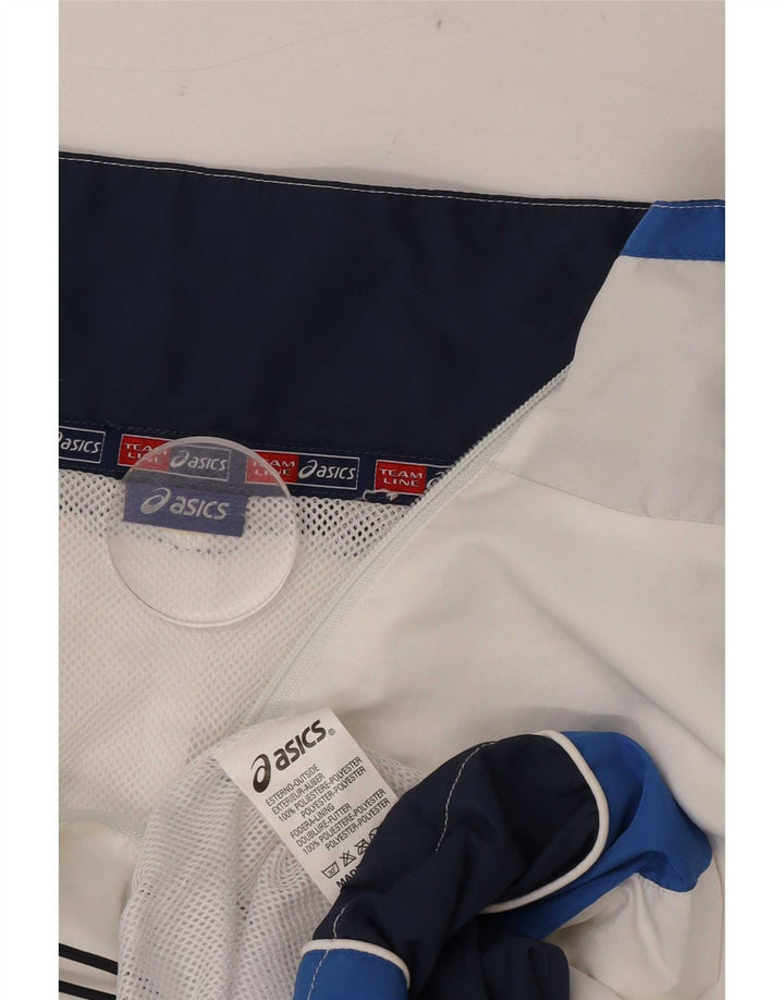 Asics Veste de survêtement pour homme 2XL Blanc Colorblock Polyester