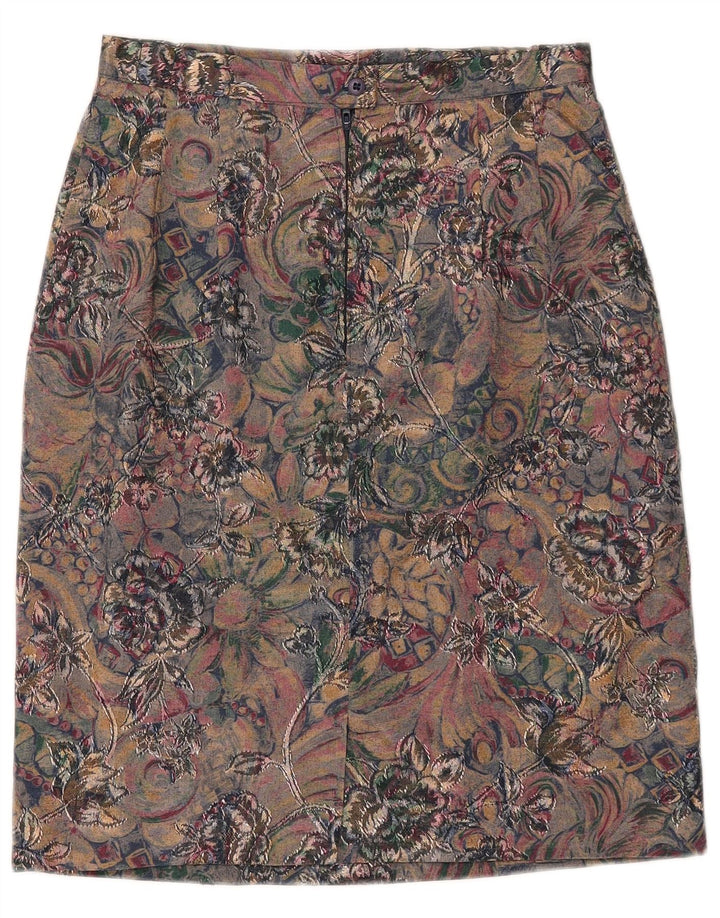 jupe crayon femme vintage W27 Petit Paisley multicolore