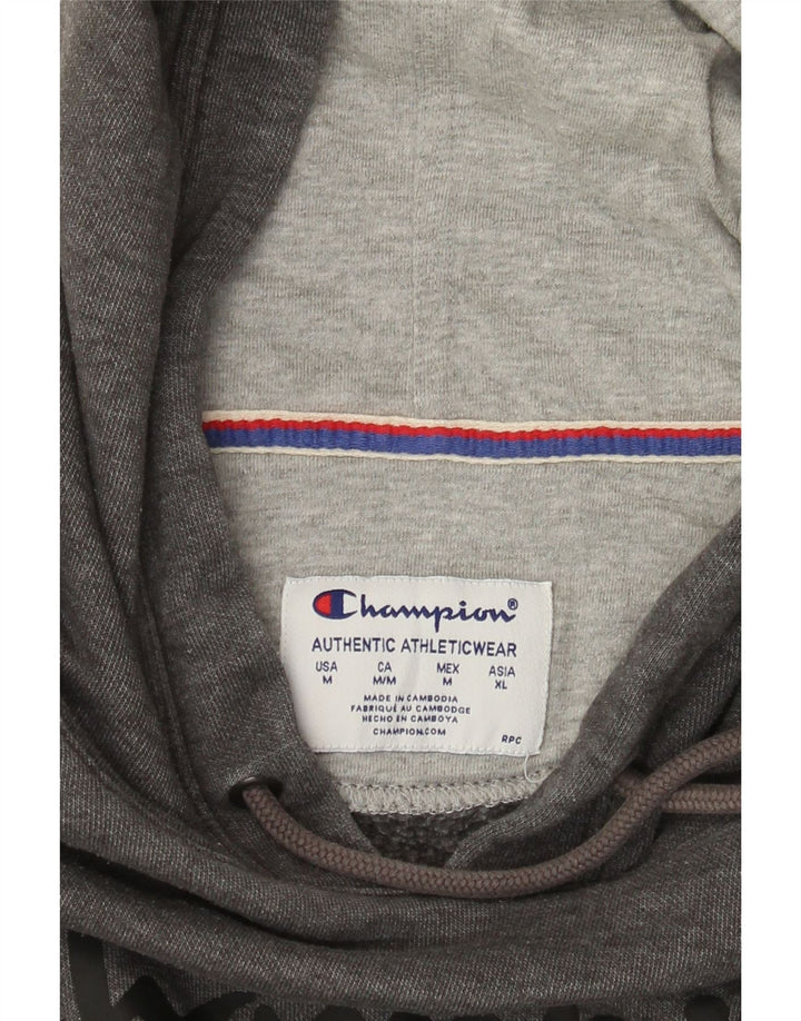 Champion Pull à Capuche Graphique Homme Gris Moyen Moucheté