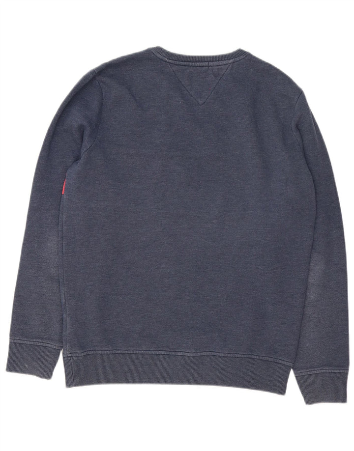 Tommy Hilfiger Sweat-Shirt Graphique Homme Bleu Marine Moyen Colorblock