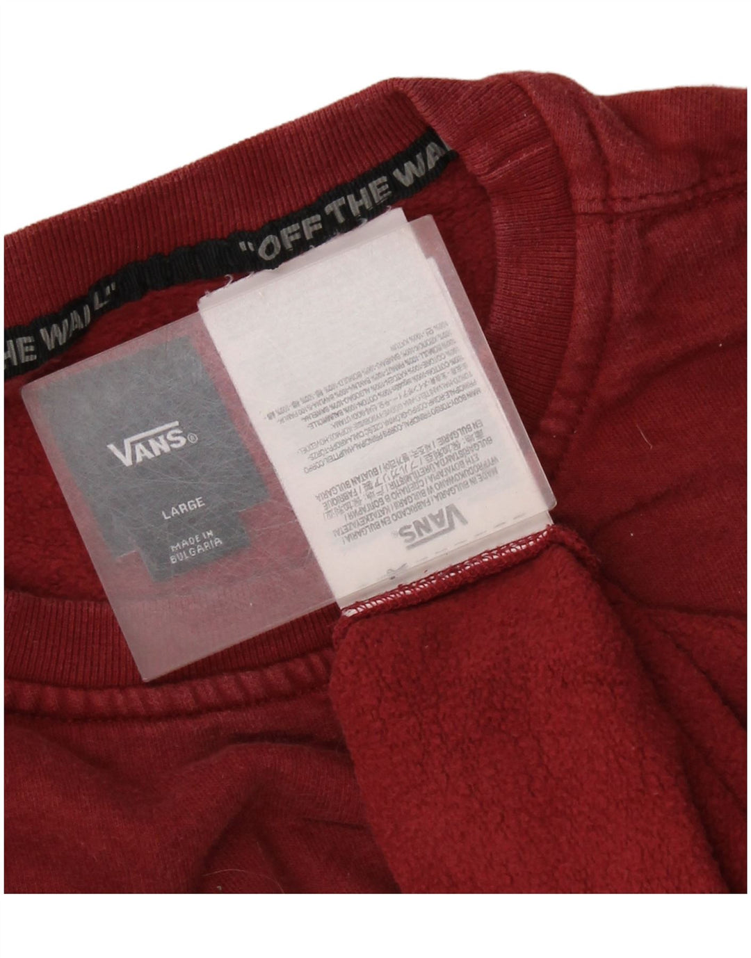 VANS Sweat-shirt graphique pour homme en coton rouge Taille L