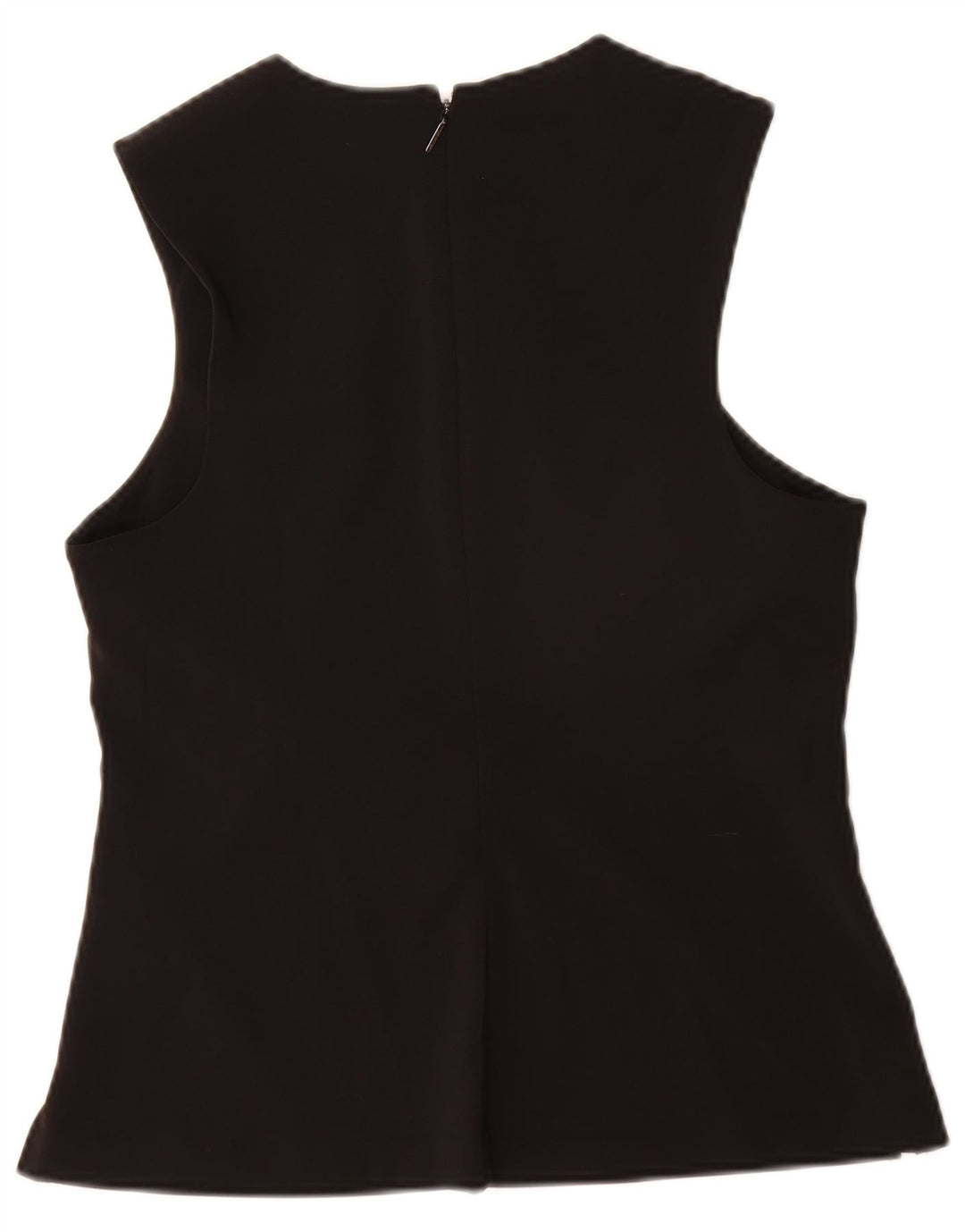 Calvin Klein Womens Blouse sans manches Top IT 40 Small Noir Polyester