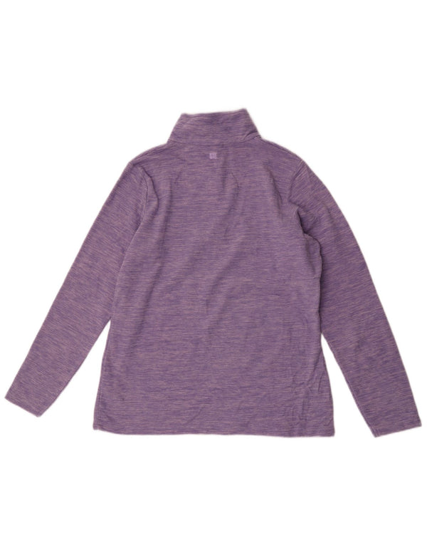 Mountain Warehouse Pull polaire à col zippé pour femme UK 16 Large Violet moucheté