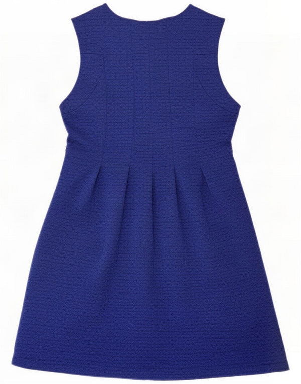 Oasis Robe trapèze sans manches pour femme UK 44 Grand Bleu Géométrique Polyester