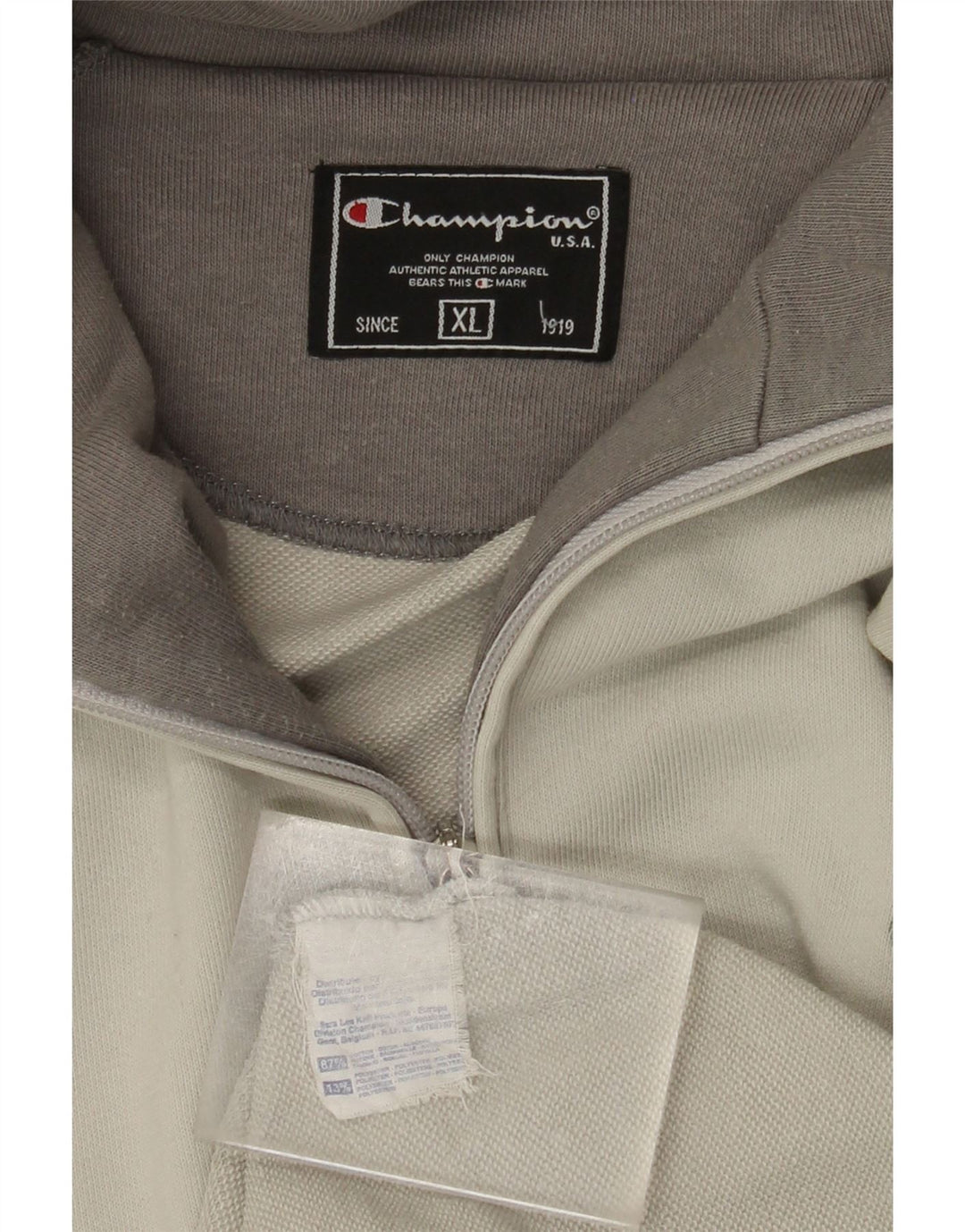 CHAMPION Veste de Survêtement Homme XL Beige Coton