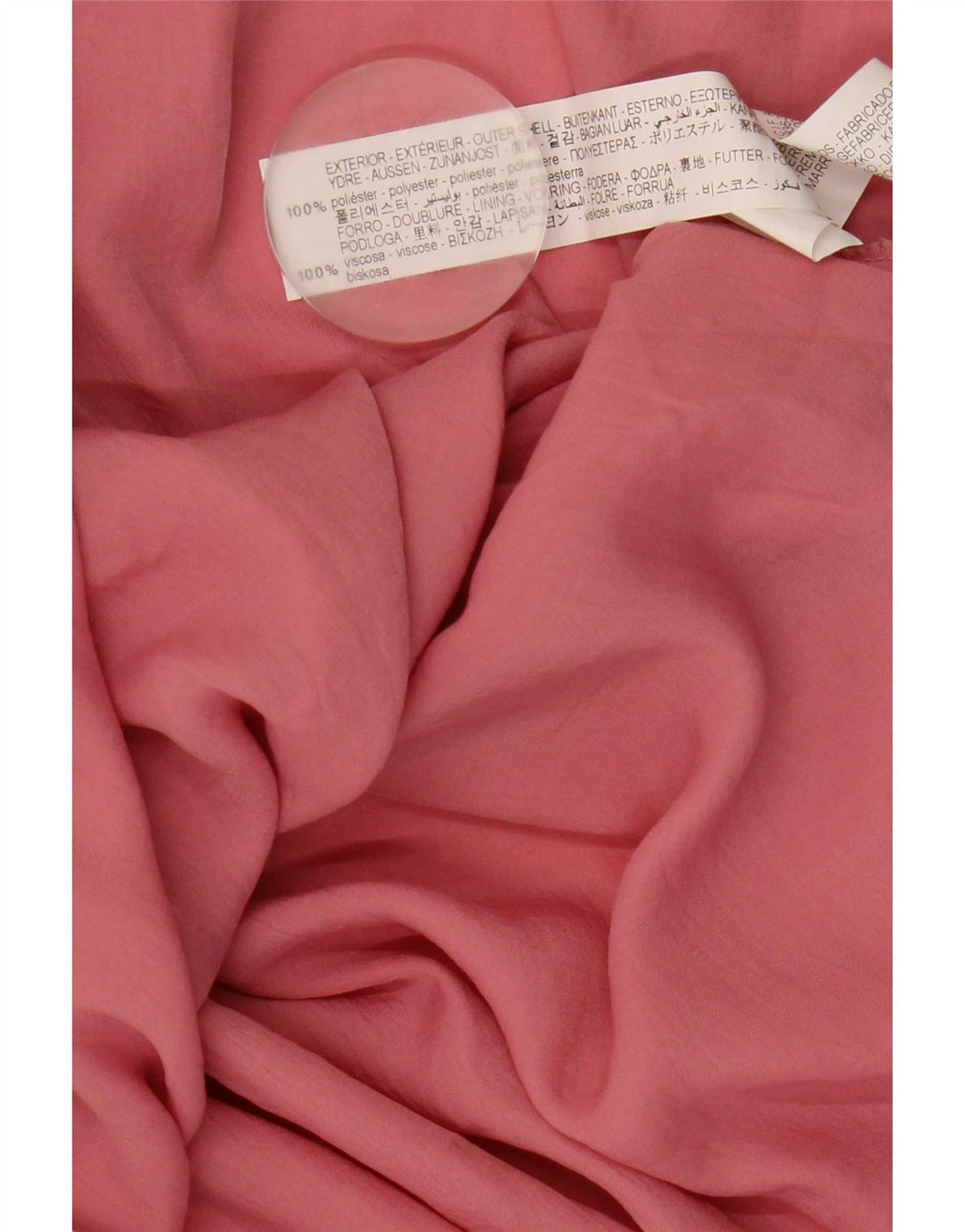 Zara Femme Robe Maxi Halter UK 12 Polyester Rose Moyen