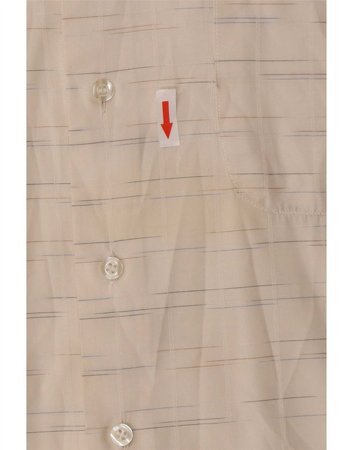 Chemise homme vintage coton à fines rayures blanches moyennes